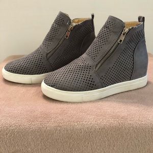 Grey Sneaker Wedges